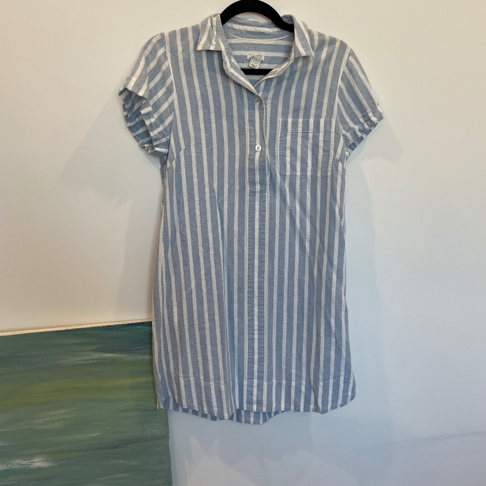 Jcrew Denim striped dress size S